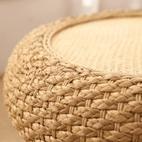 Table Basse Rotin Ronde Galet sur Pieds