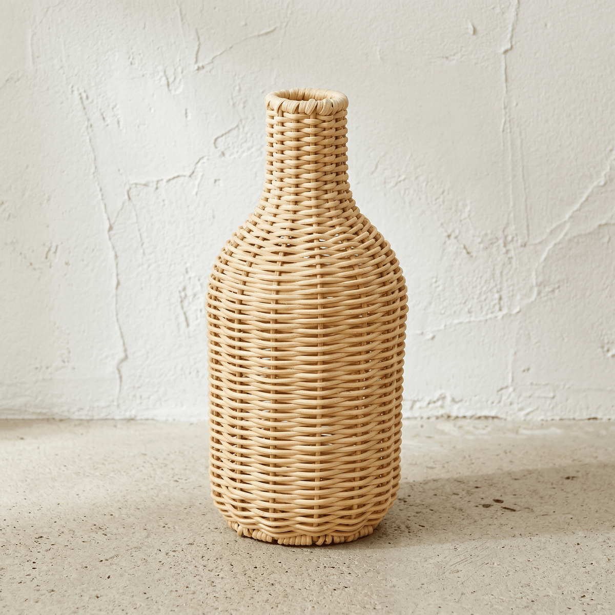 Vase Rotin Bouteille Élancé