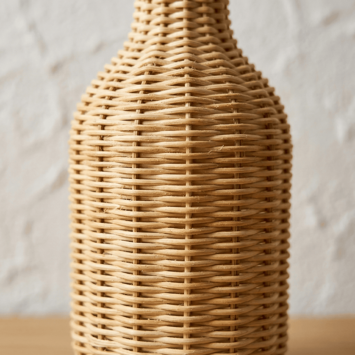 Vase Rotin Bouteille Élancé