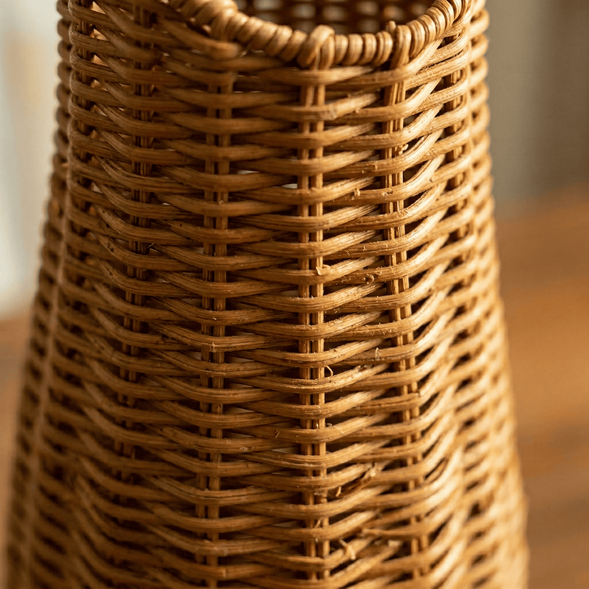 Vase Rotin Cylindrique Élancé