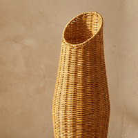 Vase Rotin Cylindrique Élancé