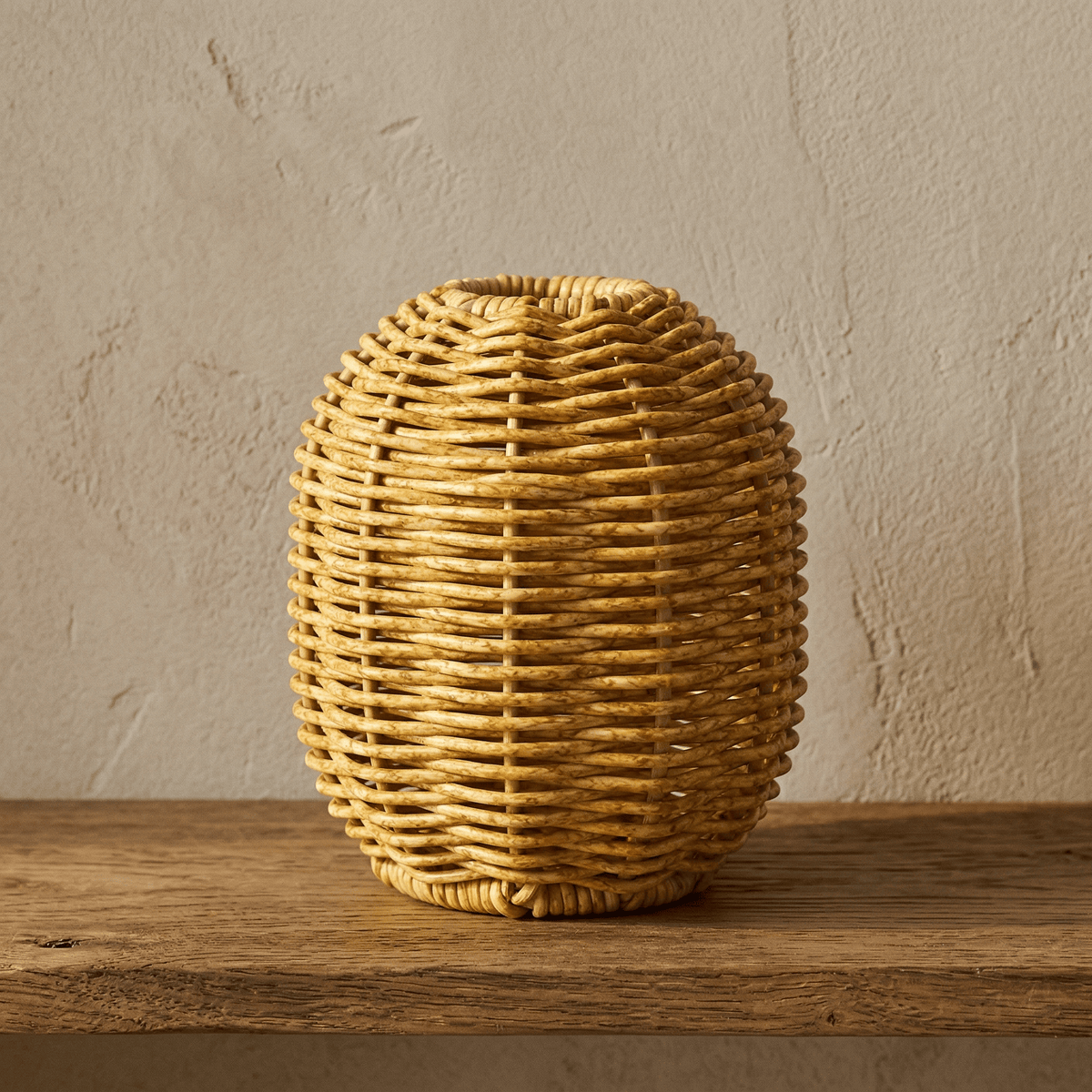 Vase Rotin Sphérique Naturel