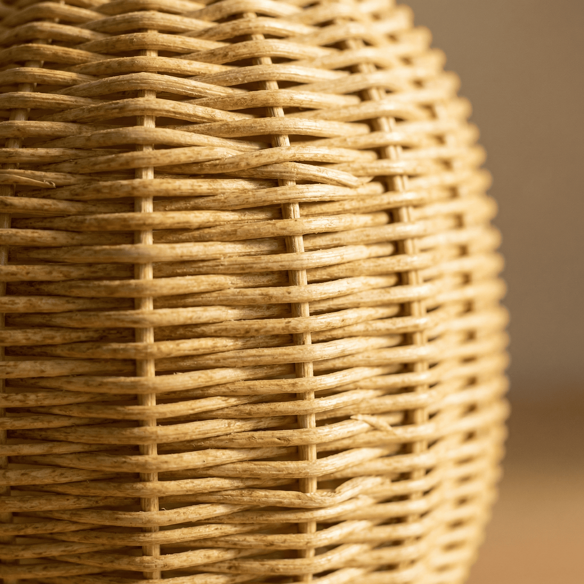 Vase Rotin Sphérique Naturel