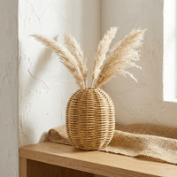 Vase Rotin Sphérique Naturel